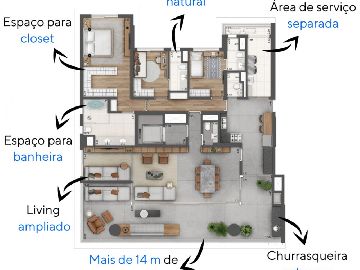 Planta 206m� 3 suites