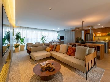 Living ampliado do apto de 140m�