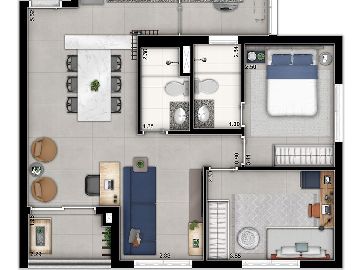 3 dorm 68m� sala ampliada