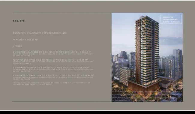 RENATO 410 � ITAIM BIBI - 3 a 5 DORMS 276M� a 545M�