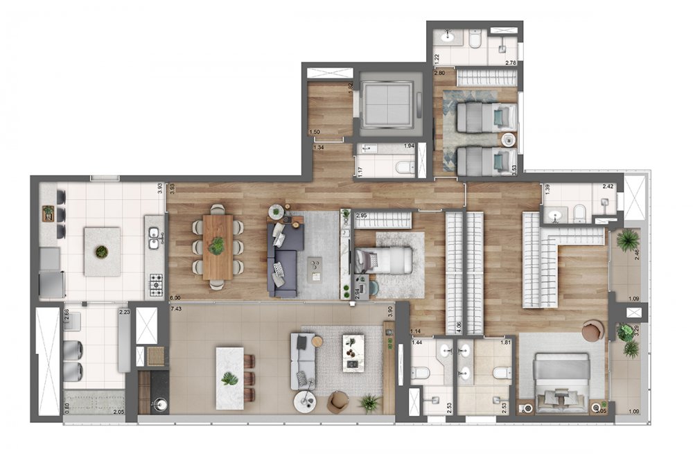 Planta ampliada de 140m�