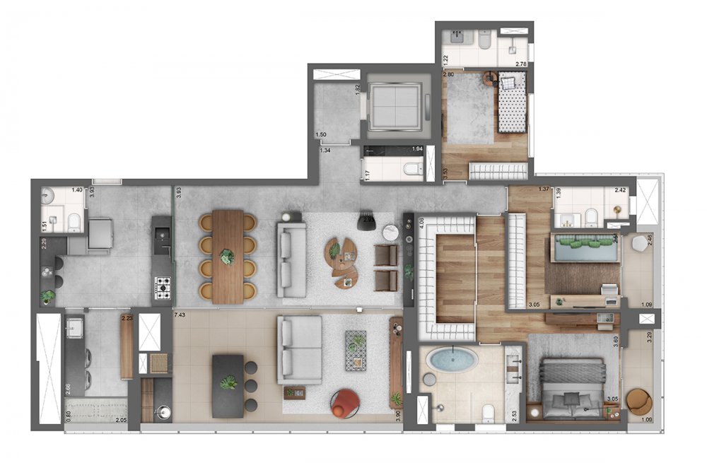 Planta do decorado de 140m�