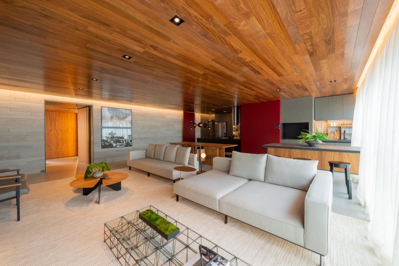 Living ampliado do apto de 190m�