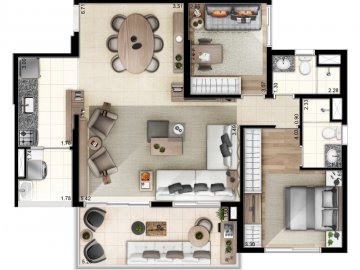 Planta 3 dorm Living Ampliado