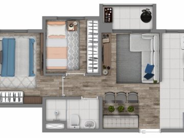Planta Confort com varanda
